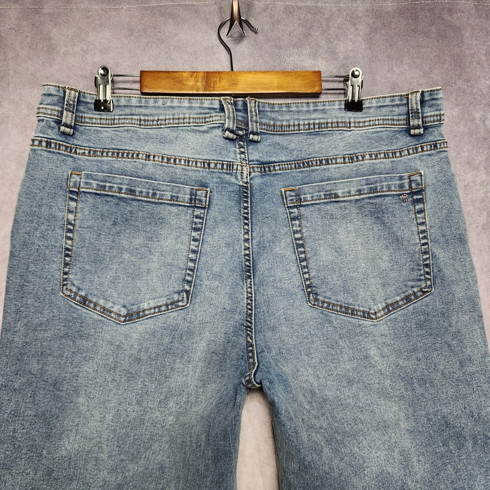 The Perfect Jean NYC Slim Thick Light Wash Blue Mens Stretch Jeans 36x36
